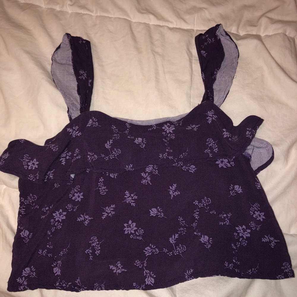 Purple Cropped Tank Top